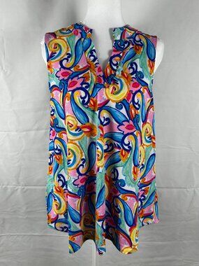 Dear Scarlett Lizzy Tank – Colorful Print – Medium – NWT